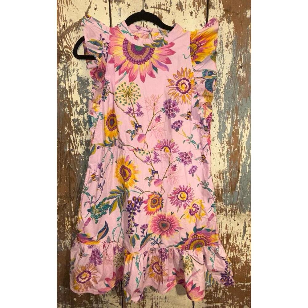 Floral Pink Sleeveless Dress